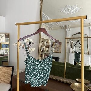 2 Reformation Floral Print Square Neckline Crop Top